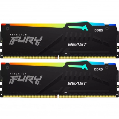 Оперативная память Kingston Fury Beast RGb, DDR5, 32Gb (2x16 Gb)...