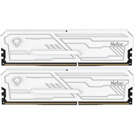 Оперативная память Netac Shadow III, DDR4, 16GB (2x8GB), 3200 MHz, CL16, с радиатором, белый