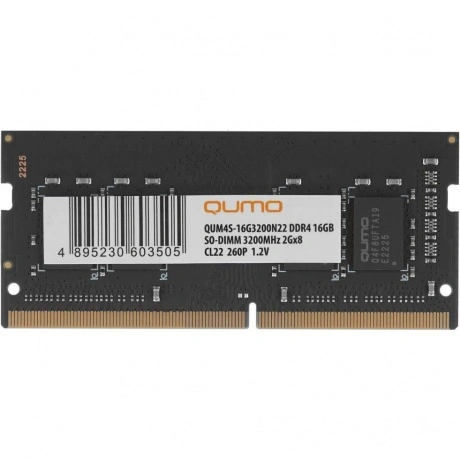 Оперативная память QUMO, DDR4, 16GB (1x16 GB), 3200 MHz, CL22, S...