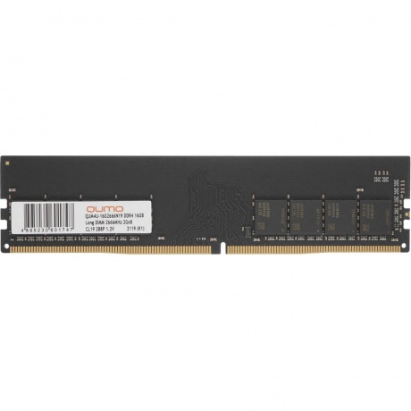 Оперативная память Qumo, DDR4, 16Gb (1x16GB), 2666MHz, CL19, DIMM - фото 1
