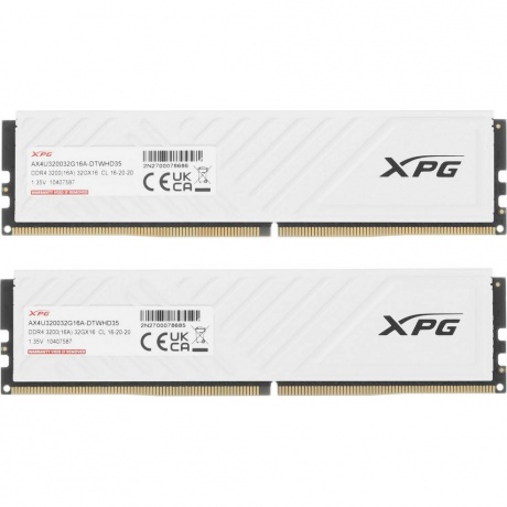 Оперативная память ADATA DDR4 DIMM 64GB 3200MHz 2*32GB 16-20-20 WHITE DUAL TRAY