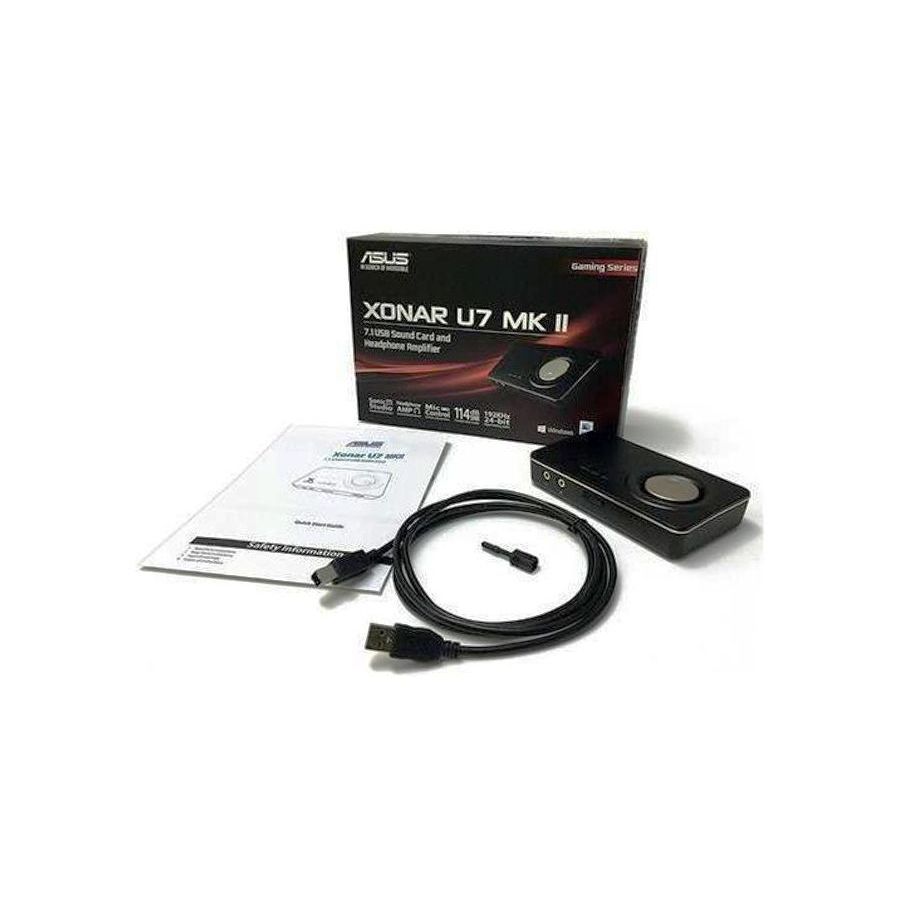 Внешняя звуковая карта Asus USB Xonar U7 MK II (C-Media 6632AX) 7.1 внешняя звуковая карта asus xonar u7 mkii
