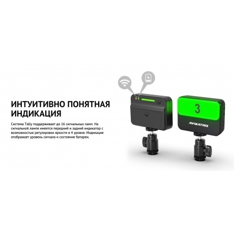 Блок сигнализации AVMATRIX TS3019-RX Tally беспроводной - фото 7