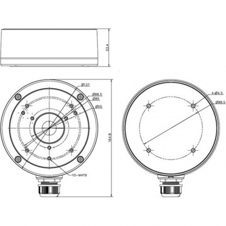 Монтажная коробка Hikvision DS-1280ZJ-S - фото 2