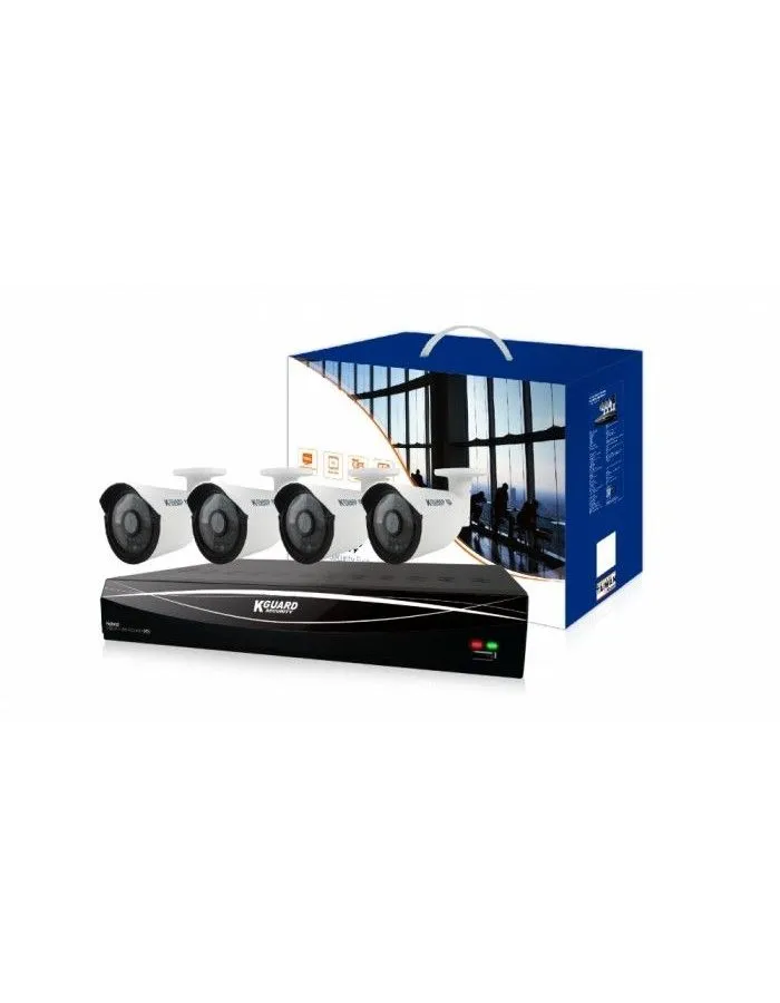 Комплект KGUARD Hybrid HD881-4WA713A AHD+IP 12кан.+4кам.720P - фото 1