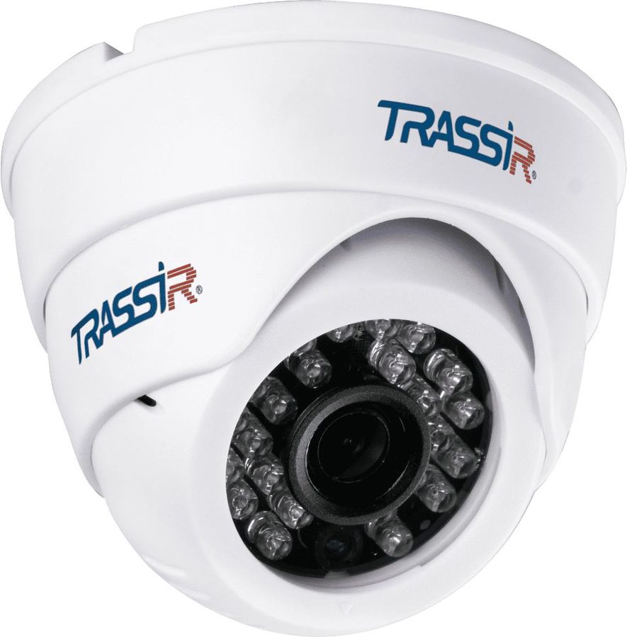 Видеокамера IP Trassir TR-D8121IR2W 2.8мм белый коммутатор trassir tr ns13111s 120 8poe