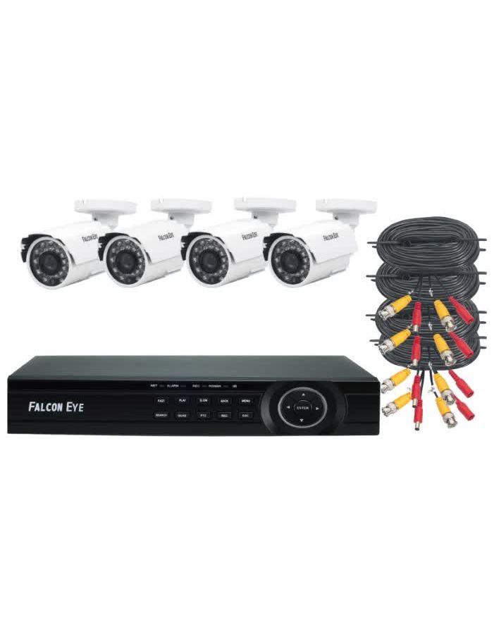 Комплект видеонаблюдения Falcon Eye FE-104MHD Kit Дача Smart комплект видеонаблюдения si cam hd 8 наружных камер 2 мп комплект без hdd ssd
