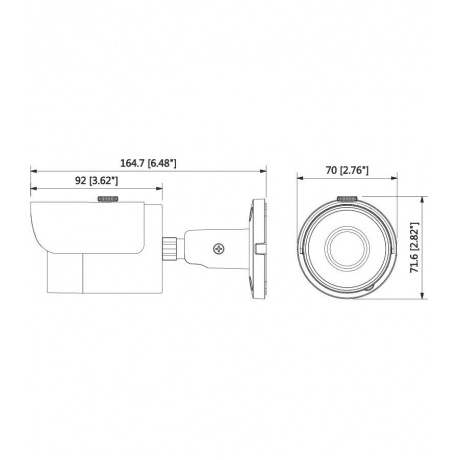 Видеокамера IP DAHUA 4Мп; 1/3” DH-IPC-HFW1431SP-0360B-S4 - фото 3