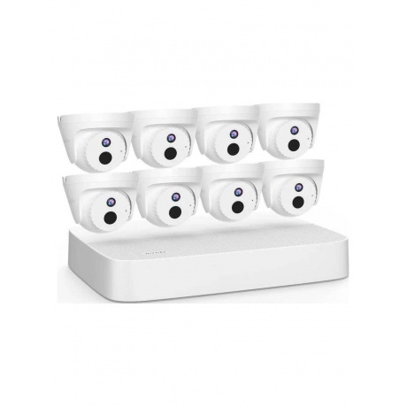 

Tenda K8P-4CR Система видеонаблюдения, 8 купольных IP-камеры и видеорегистратор, 2560x1440, 25 кадр./сек, CMOS, 4Мп, PoE, ночная съемка, датчик движения