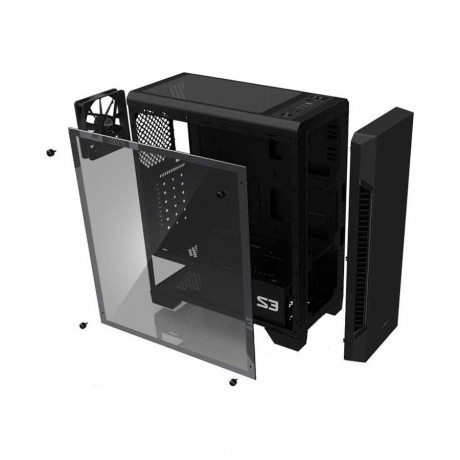 Корпус Zalman S3 черный - фото 4