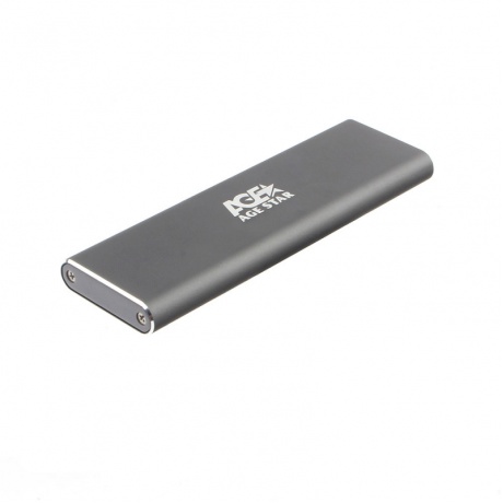 Внешний корпус SSD AgeStar 3UBNF1 m2 NGFF 2280 B-Key USB 3.0 алюминий серый - фото 2