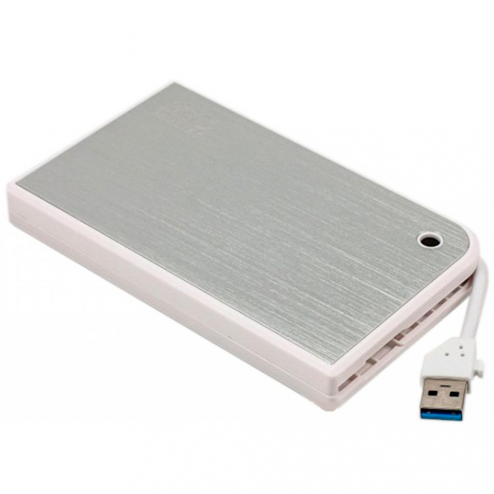 Внешний корпус для HDD/SSD AgeStar 3UB2A14 SATA II пластик/алюминий белый 2.5 мобил рек agestar 3ub2a14 black usb3 0 to 2 5hdd sata алюминий