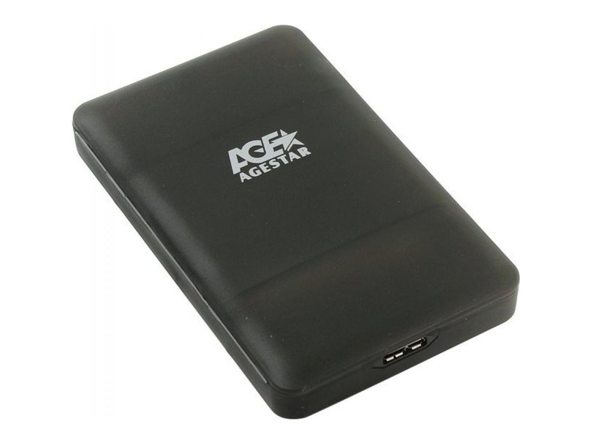 Внешний корпус для HDD/SSD AgeStar 3UBCP3 SATA пластик черный 2.5 корпус для hdd ssd agestar 3ubcp3 черный