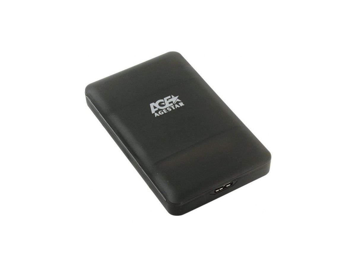 Внешний корпус для HDD/SSD AgeStar 31UBCP3 SATA пластик черный 2.5 внешний корпус для hdd ssd agestar 3ub2p6c