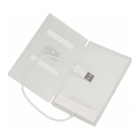 Внешний корпус для HDD/SSD AgeStar SUBCP1 SATA пластик белый 2.5&quot; - фото 2