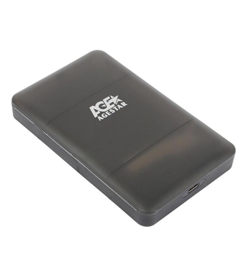 Внешний корпус для HDD/SSD AgeStar 31UBCP3C SATA пластик черный 2.5 переходник optibay agestar ssmr2s 2 5 sata серебристый