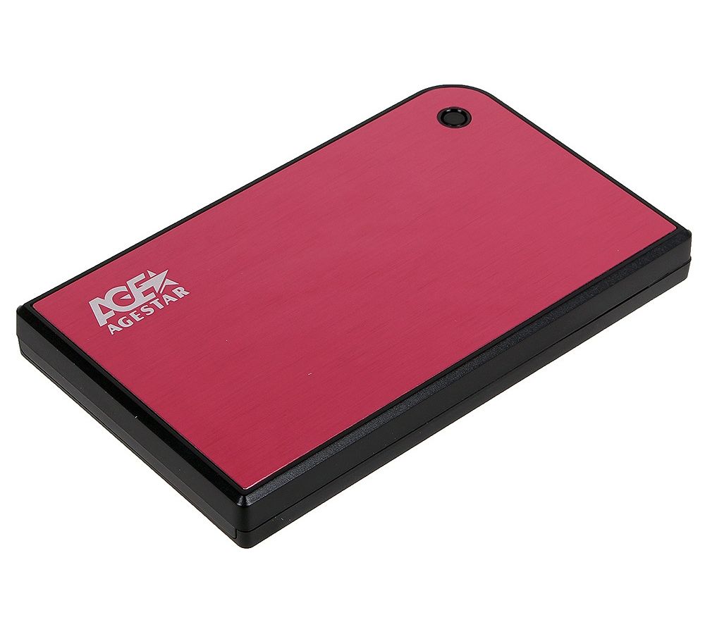 Внешний корпус для HDD/SSD AgeStar 3UB2A14 SATA II пластик/алюминий красный 2.5