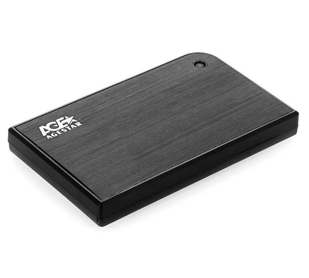 Внешний корпус для HDD/SSD AgeStar 3UB2A14 SATA II пластик/алюминий черный 2.5 мобил рек agestar 3ub2a14 black usb3 0 to 2 5hdd sata алюминий