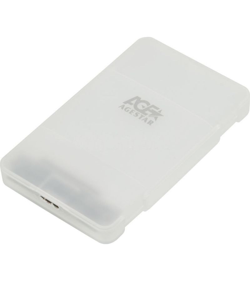 Внешний корпус для HDD/SSD AgeStar 3UBCP3 SATA пластик белый 2.5 внешний корпус для hdd ssd agestar 31ubcp3 sata пластик черный 2 5