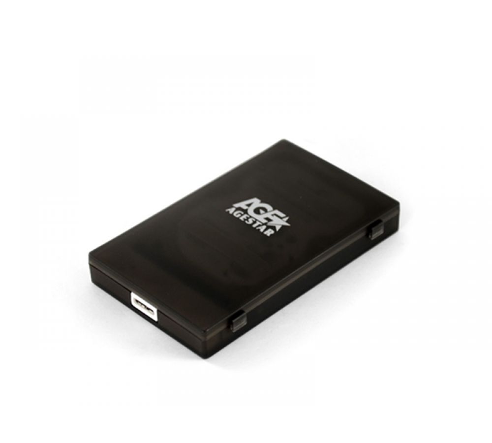 Внешний корпус для HDD/SSD AgeStar 3UBCP1-6G SATA пластик черный 2.5 внешний корпус для hdd ssd agestar 31ubcp3 sata пластик черный 2 5