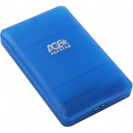 Внешний корпус для HDD/SSD AgeStar 3UBCP3 SATA пластик синий 2.5...