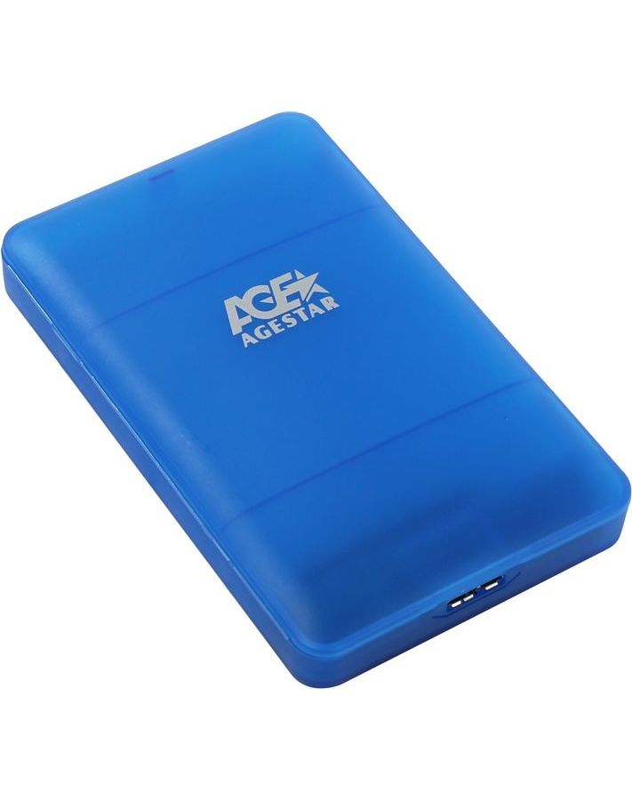 Внешний корпус для HDD/SSD AgeStar 3UBCP3 SATA пластик синий 2.5 внешний корпус для hdd ssd agestar 31ubcp3 sata пластик черный 2 5