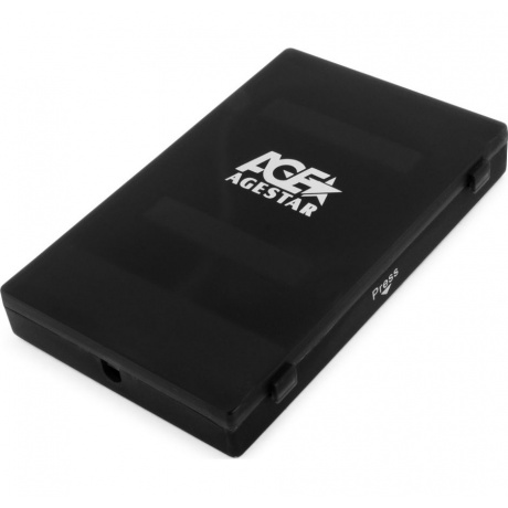 Внешний корпус для HDD/SSD AgeStar SUBCP1 SATA пластик черный 2.5&quot; - фото 1