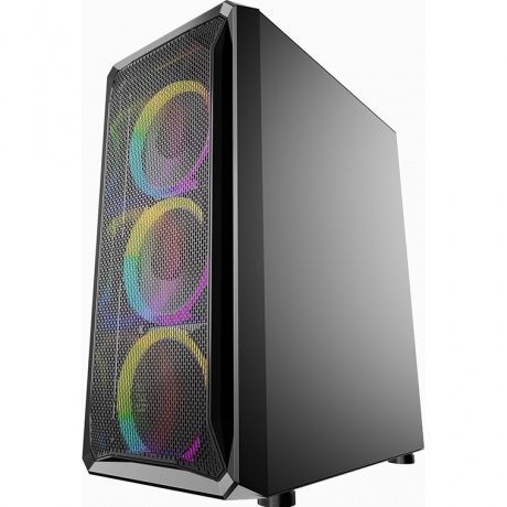 Корпус Powercase Mistral Z4 Mesh LED (CMIZB-L4) Black - фото 2