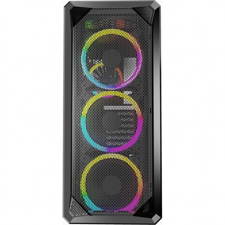 Корпус Powercase Mistral Z4 Mesh LED (CMIZB-L4) Black - фото 3