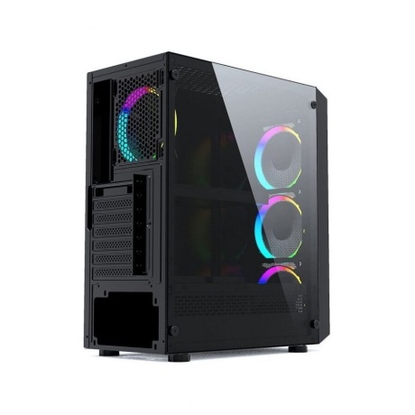 Корпус Powercase Mistral Z4 Mesh RGB Tempered Glass (CMIZB-R4) Black - фото 4