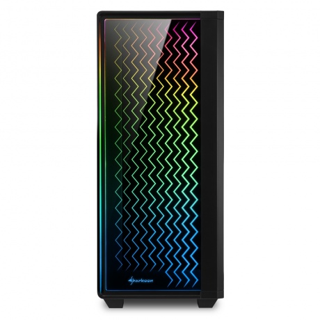 Корпус игровой Sharkoon LIT 200 RGB led чёрный (ATX, закалённое стекло, RGB fan) - фото 2