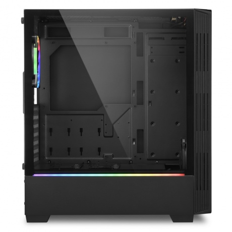 Корпус игровой Sharkoon LIT 200 RGB led чёрный (ATX, закалённое стекло, RGB fan) - фото 4