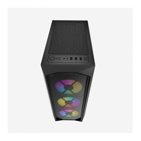 Корпус Powercase Rhombus X3 Mesh LED ATX Tempered Glass (CMRMX-L3) Black - фото 3