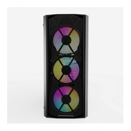 Корпус Powercase Rhombus X3 Mesh LED ATX Tempered Glass (CMRMX-L3) Black - фото 4