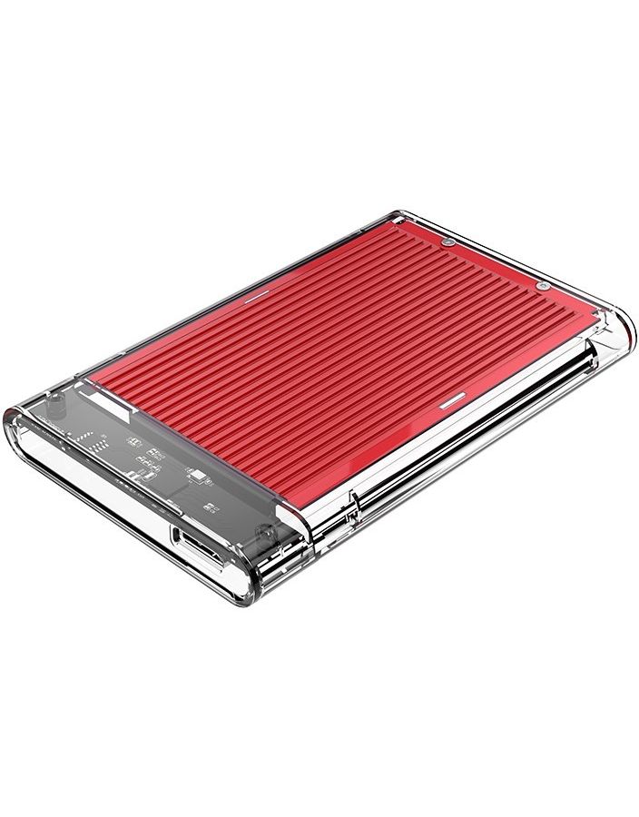Внешний корпус для HDD 2.5 Orico 2179U3 (красный) прозрачный корпус orico для жесткого диска 2 5 дюйма 3 5 дюйма hdd ssd usb к sata hd внешний адаптер поддержка uasp
