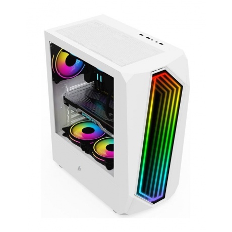 Корпус 1stPlayer INFINITE SPACE IS6 White ATX 1x120mm LED TG IS6-WH-1F1-W - фото 2