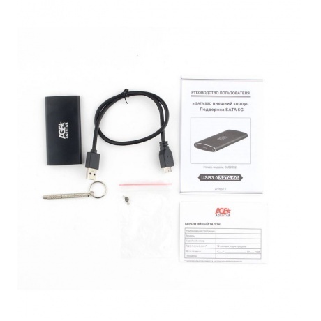 Внешний корпус AgeStar 3UBMS2 (BLACK)  mSATA черный - фото 3