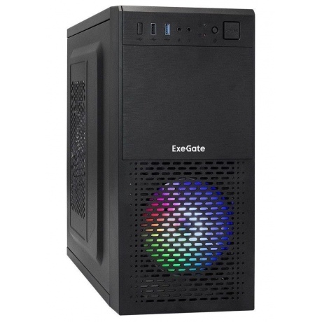 Корпус ExeGate Minitower mEVO-7807-NPX500 черный (EX292984RUS) - фото 1