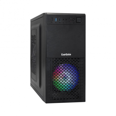 Корпус ExeGate Minitower mEVO-7807-NPX600 черный (EX292985RUS) - фото 1