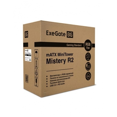 Корпус ExeGate Minitower Mistery R2 черный (EX294384RUS) - фото 5