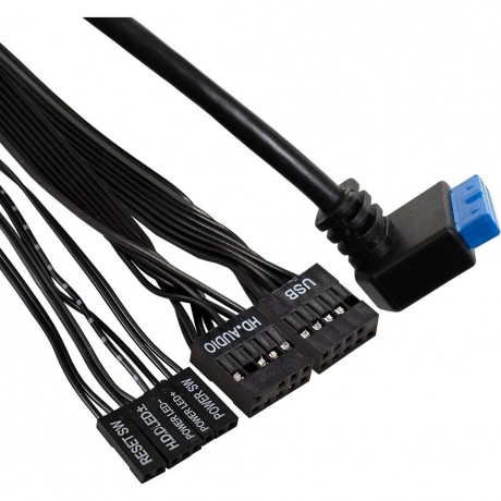 Корпус ExeGate Desktop FL-102-TPS400 черный (EX294021RUS) - фото 3