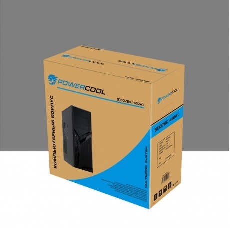Корпус PowerCool S1007BK 450W черный - фото 6