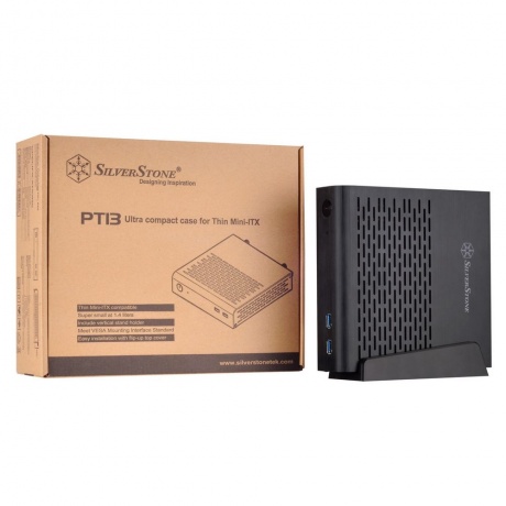 Корпус Silverstone SST-PT13B-USB3.0 Petit Thin Black (G410PT13B000120) - фото 6