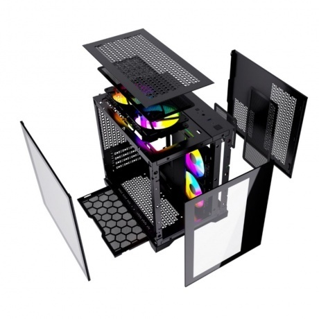 Корпус Powercase Vision Micro чёрный (CVBM-L4) - фото 6