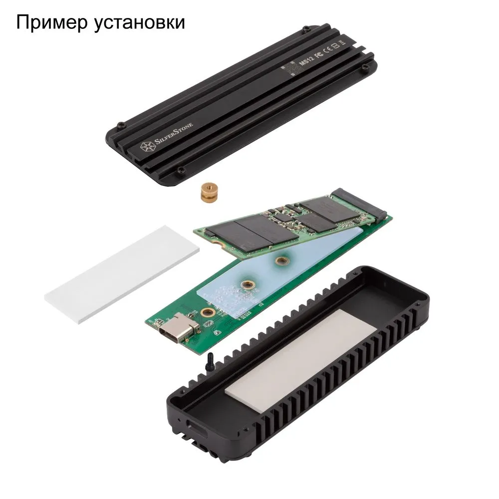 Внешний корпус Silverstone M.2 SSD - фото 5