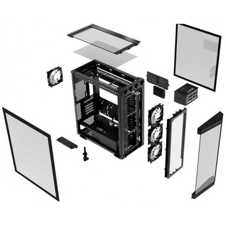 Корпус XPG BATTLECRUISER II black (BATTLECRUISERIIST-BKCWW) - фото 7