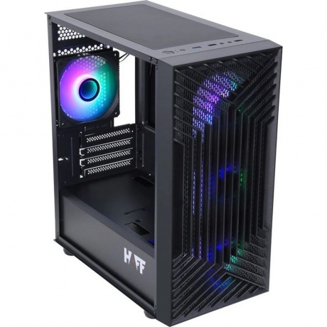 Корпус HAFF Rush mATX без БП Black - фото 5