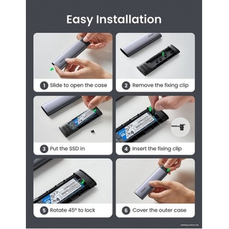 Бокс для накопителей UGREEN CM400-10903 (10903) - фото 8