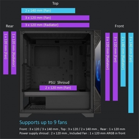 Корпус Azza Eclipse черный (CSAZ-440 ECLIPSE) - фото 7
