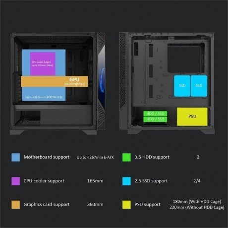 Корпус Azza Eclipse черный (CSAZ-440 ECLIPSE) - фото 8